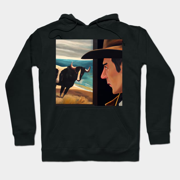 cowboys and cow Hoodie by tearbytea